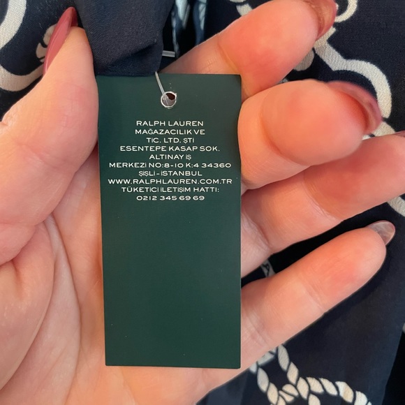 NWT RALPH LAUREN NAUTICAL PRINT DRESS W/ TIE BELT - SIZE 12 - Picture 6 of 11